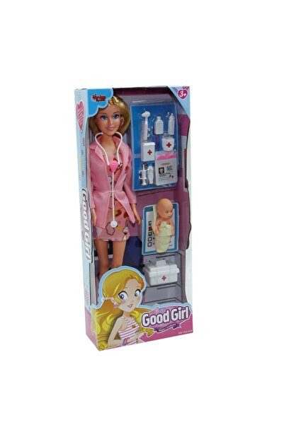 Hepsilazım Bebek Anne - Kız 29 cm Kutulu Minik Hasta -  İlk Yardım Malzemeleriyle  Doktor Seti