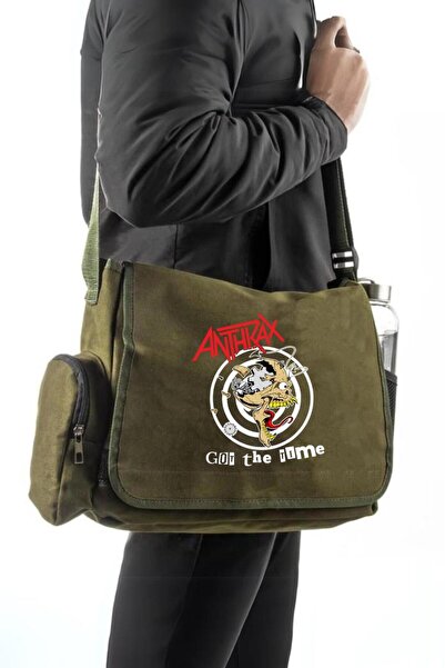 Aesthia MINGALONDON Unisex Zeleni Antraks B Štampano Poštar Ç Torba i