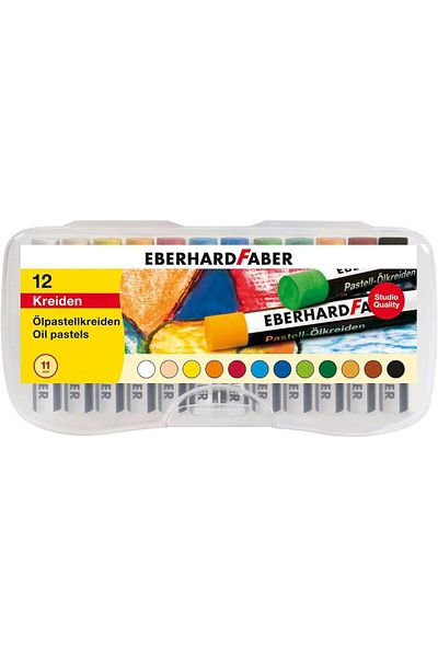 Eberhard Faber 522013 Model Oiled Plastic Box - 12 Colors