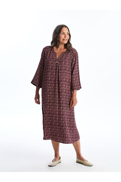 LC Waikiki Patterned Leak Collar Women's Dress