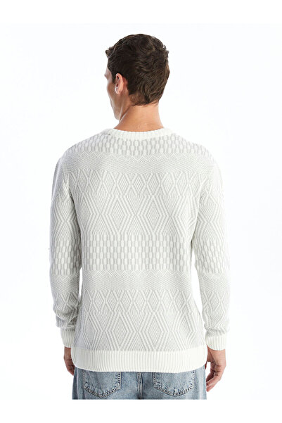 LC Waikiki Ανδρικό πλεκτό πουλόβερ με μακρυμάνικο λαιμόκοψη - W47237z8