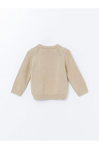 LC Waikiki Crew nyakú mintás kardigán és nadrág kisfiúnak - 2 db-os készlet