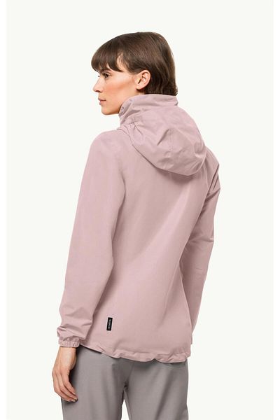Jack Wolfskin Stormy Point 2L Jkt Women's Jacket and Rose Smoke T-Shirt - 1111202 -2203