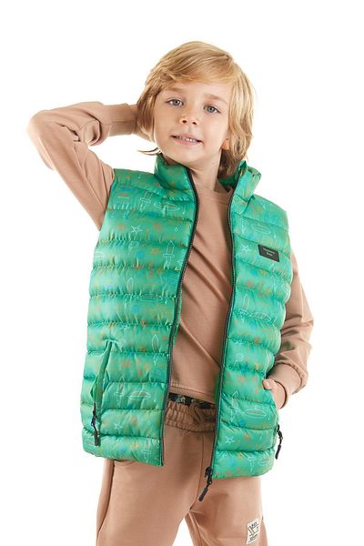 AHENGİM Boy's Robot Printed Inflatable Vest - Ak 213031