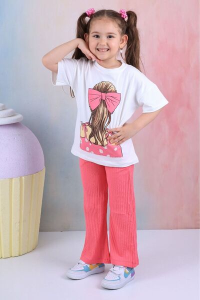 tunays shopping Set de dresuri cu nervuri cu picior spaniol pentru fetiță și ...