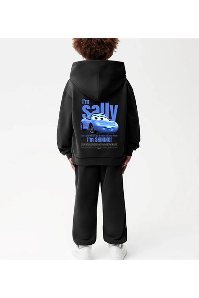FULL TOLERANCE Hanorac pentru copii cu glugă cu imprimeu I'm Sally McQueen Cars