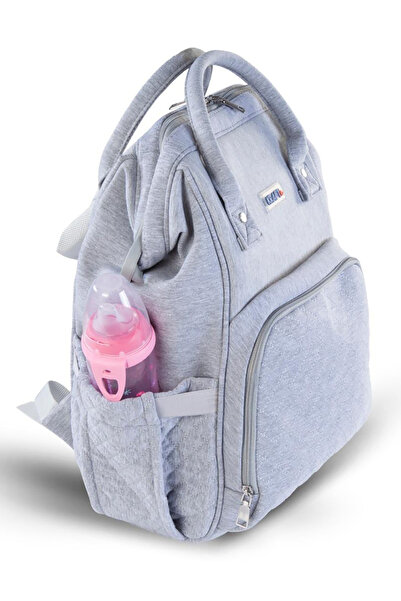 Kraft Ebony Bebek Bakım Sırt Çantası Gri