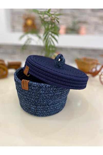 JÜTEX HOME coș din paie de iută cu capac oval organizator 20X20