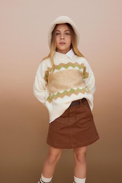 DeFacto Girl's Half Turtleneck Knitwear Sweater B1604A823Wn