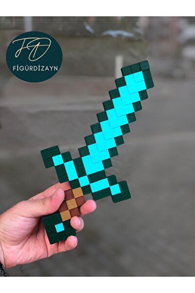 FigürDizayn Minecraft Diamond Sword Elmas Kılıç Dekoratif Obje