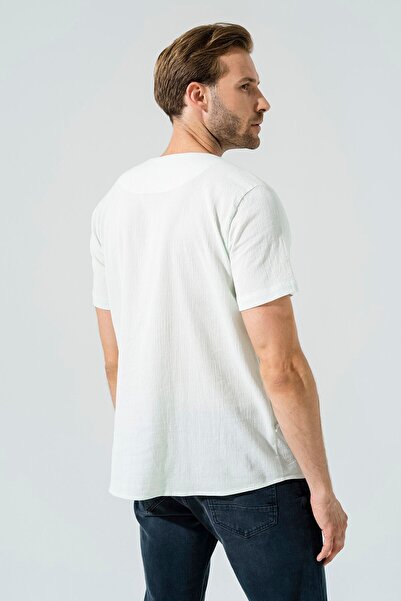 For You Man Βιολογικό Πράσινο Πουκάμισο με Μονό Κουμπί