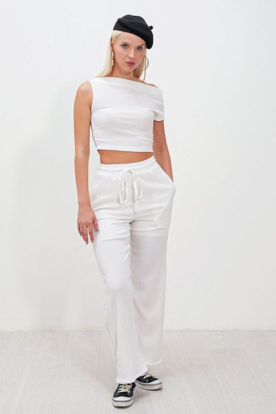 HAKKE Σετ υφασμάτινο Crop Top One Shoulder Escobar