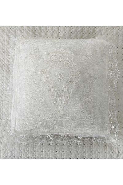 DİLEX حزمة الزفاف حزمة الخطوبة حقيبة المهر Ecru Velvet