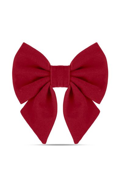 Lusi Doog Red Velvet Female Dog Bow Tie - Bow Tie Only, Collar Not Included