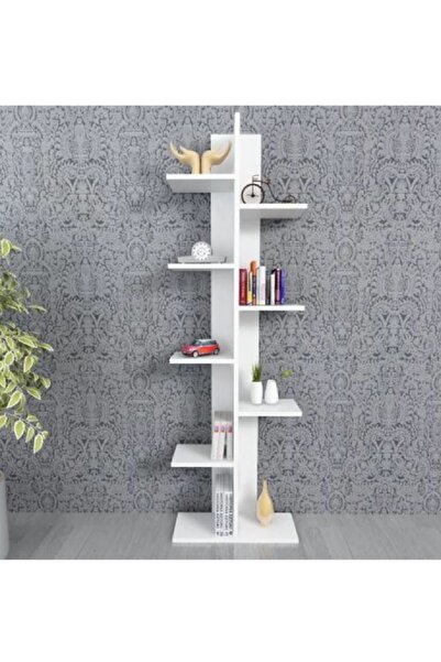 Moonlife Karo Dekoratif Kitaplık Beyaz