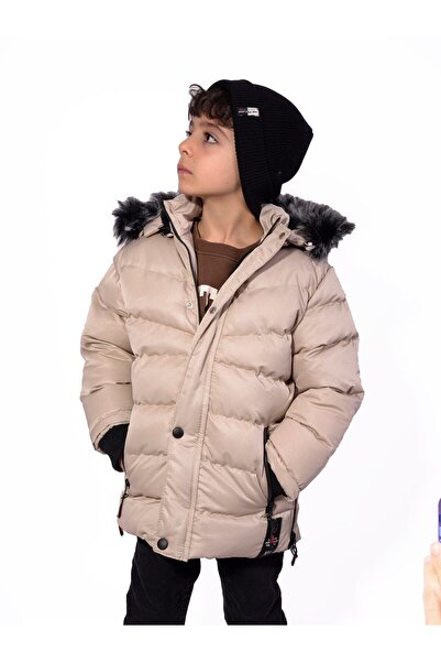 FREE ARSLAN COLLECTİON Παλτό για αγόρι με επένδυση από ψεύτικη γούνα, αφαιρού...