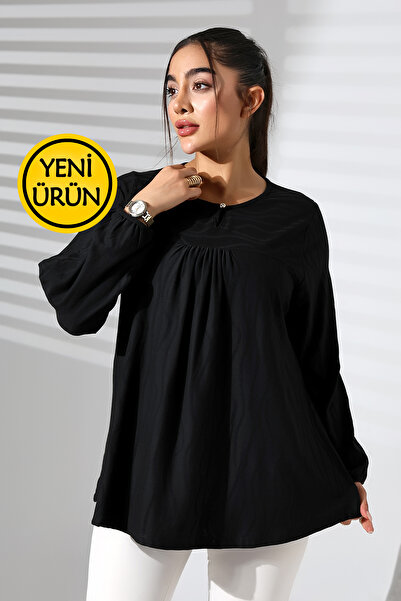 Şiir Chickl Woman - Μπλούζα μεγάλου μεγέθους με μακρυμάνικο γιακά και μπλούζα...