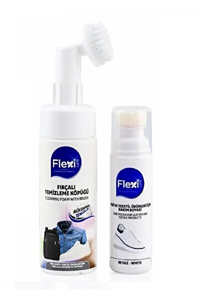 FLEXİCARE Susuz Fırçalı Spor Deri Ve Kumaş Ayakkabı Bakımı Köpüğü 150ml + Fle...