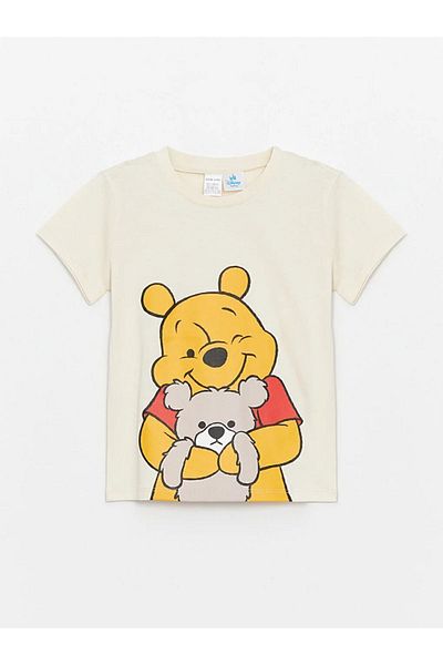 LC Waikiki Lcw Baby - Winnie The Pooh Printed Baby Boy Σετ Πιτζάμα Πλήρωμα, κοντό μανίκι