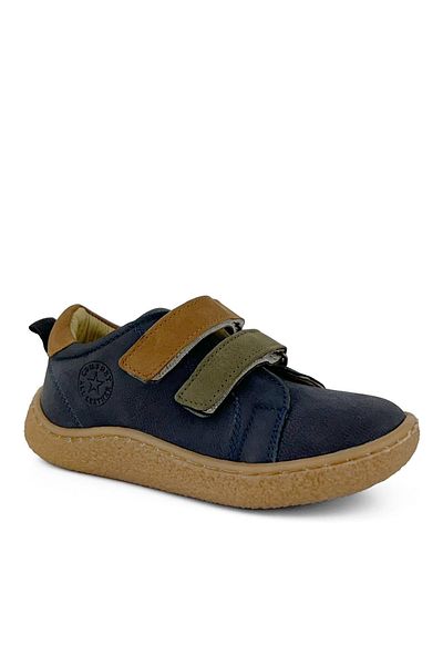 Cici Bebe Ayakkabı حذاء للأولاد غير قابل للانزلاق بلون Nubuck باللون الأزرق الداكن والأخضر