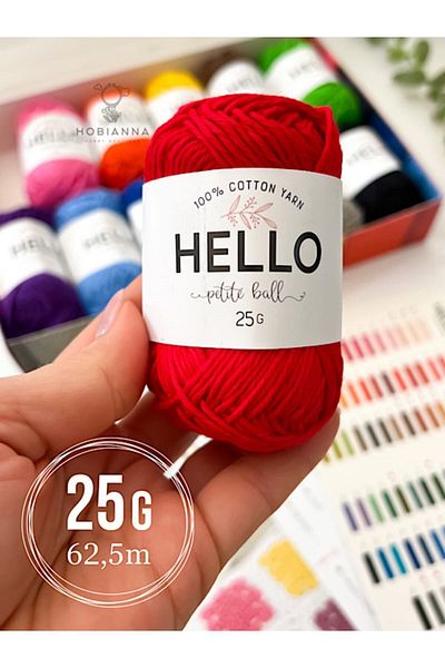 Hobianna Hello Punch & Amigurumi Set of 12 (ASSORTMENT) Basic Color Thread