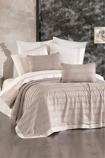 Çeyiz Diyarı Carla 9 Piece Dowry Set - Cappucino