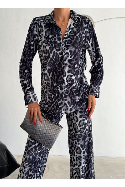 badibadii Set din două piese pentru femei cu imprimeu leopard - Set de jos și de sus
