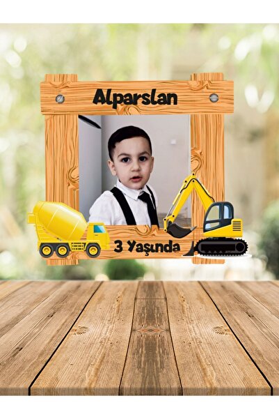 Melek Atölye - Bebek Çocuk Doğum Günü Resimli Ahşap Magnet Iş Makinası 12 Li ...