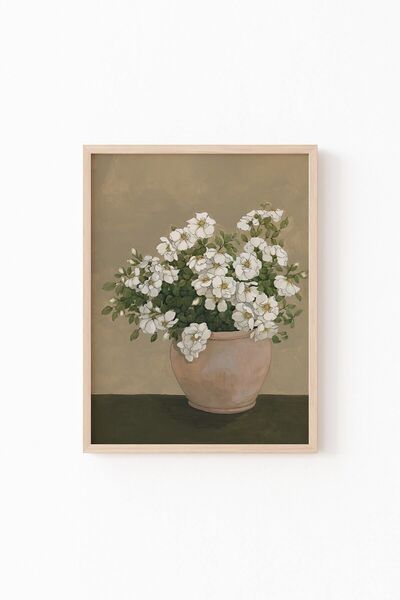 epiqart Çiçekler - Ahşap Desenli Çerçeve