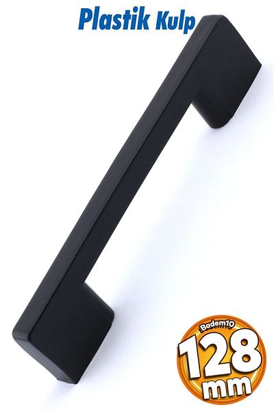 Badem10 Hard Plastic 128 mm Black Furniture - Kitchen Drawer Cabinet and Door Handle Handle Grips