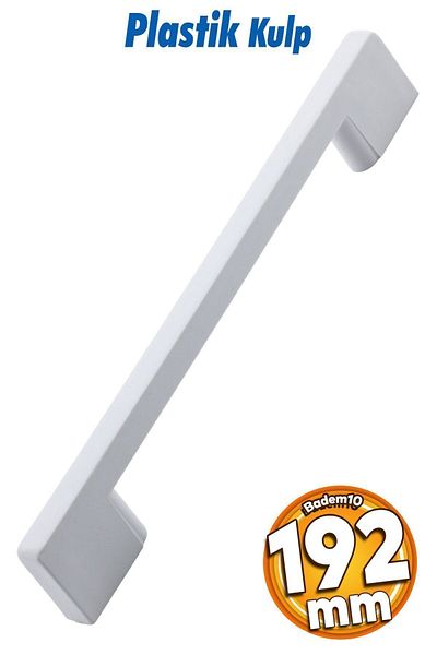 Badem10 Dulap cu sertar de bucătărie din plastic dur alb de 192 mm - mâner, mâner și mânere