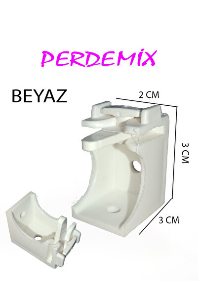 PERDE Mix Dekoratif Ray Montaj Aparatı Kısa Ayak 3 Cm 6 Adet