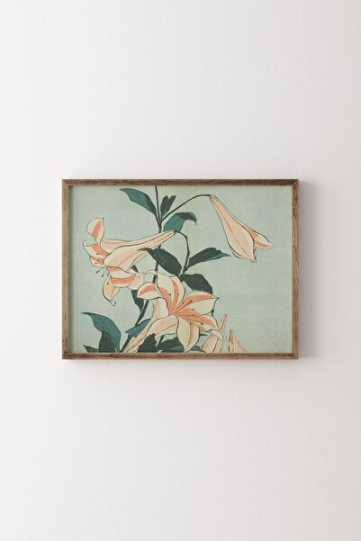 epiqart Zambaklar - Ahşap Desenli Çerçeve