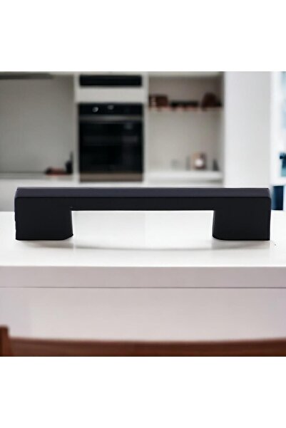 Badem10 Mâner Mobilier Negru 128 Mm Plastic Dur - Dulap Sertar Bucătărie 10 Bucăți