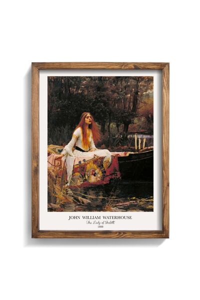 Lady of Shalott - John William Waterhouse - Wooden Patterned Frame