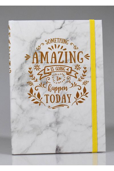 4nio White Marble String - Unlined Notebook with Thick Cover