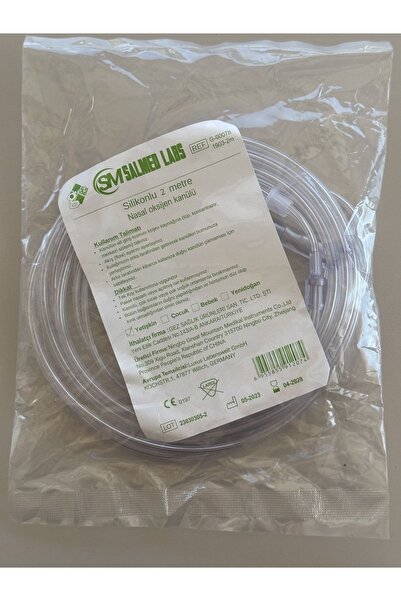 Genel Markalar Oksijen Kanülü 2 METRE Silikonlu Nazal Kanül Yetişkin