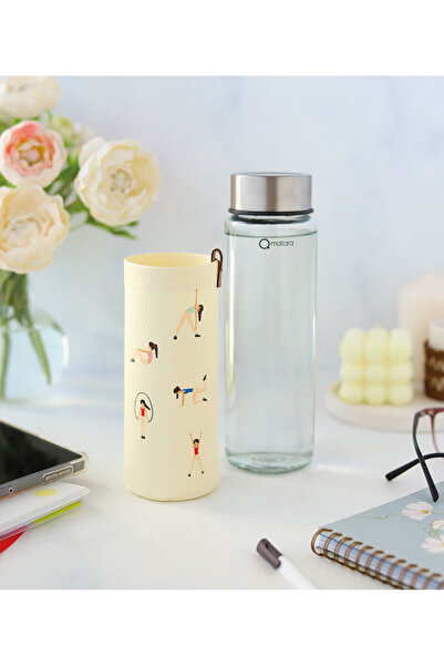 Qmatara Middle Fitness Sleeve Premium Glass Flask