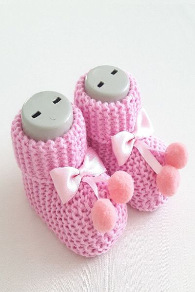 Gogo Baby Booties Knitted 0-6 Months
