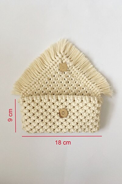 e&f Store Macrame Glasses Case Ecru Bag