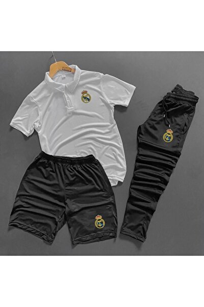 NOFLEN Polo Neck Tshirt Shorts Tracksuit Set
