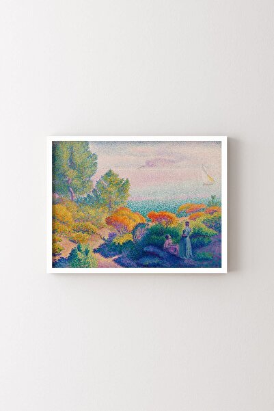 epiqart Μεσογειακό (1896), Henri-Edmond Cross - Δύο γυναίκες στην ακτή Λευκό πλαίσιο