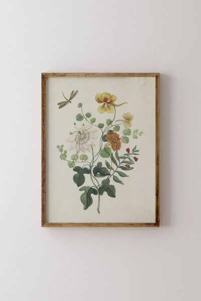 epiqart Çiçekler - Ahşap Desenli Çerçeve