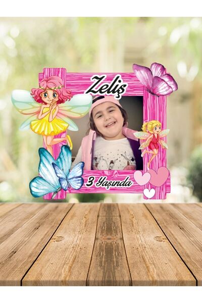 Melek Atölye - Bebek Çocuk Doğum Günü Resimli Ahşap Magnet Peri 12 Li Atolye_...