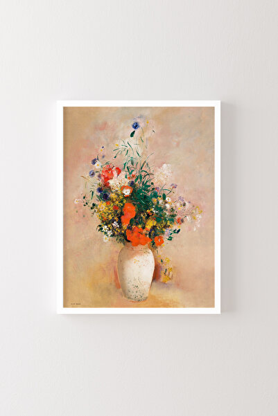 epiqart Flower Vase - White Frame