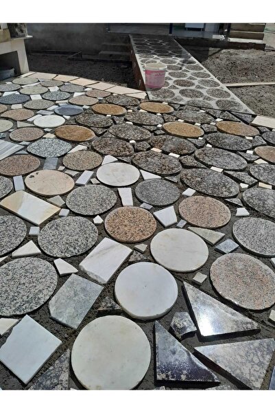 Zeybek Marble Yuvarlak Mermer Adım Taşı Bahçe Düzenleme Doğal Taş Bahçe Peyzajı
