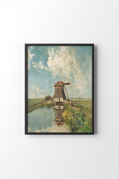 epiqart Yel Değirmeni - Siyah Çerçeve