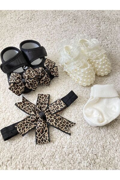 MASALBABY أحذية Mevlit من التول اللؤلؤي للفتيات الصغيرات وأحذية أطفال بطبعة ج...