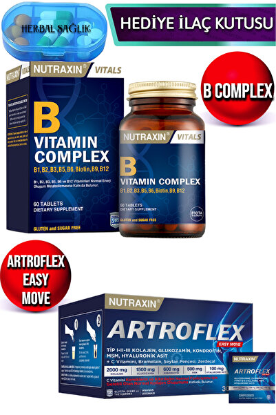 Nutraxin B Complex 60 Adet Vitamin Tablet + Nutraxin Artroflex Easy Move 30 A...