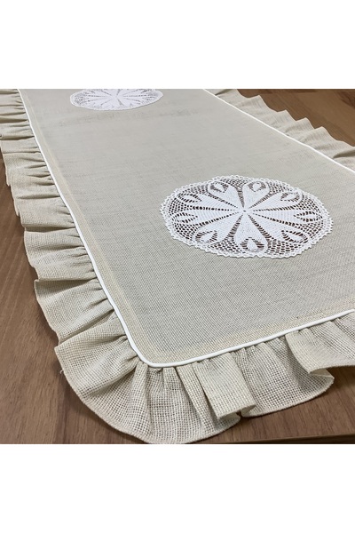 OYA home El Örme Dantelli Runner - 45*150 Cm